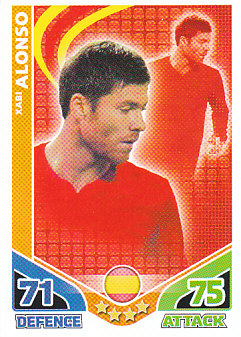 Xabi Alonso Spain 2010 World Cup Match Attax #228